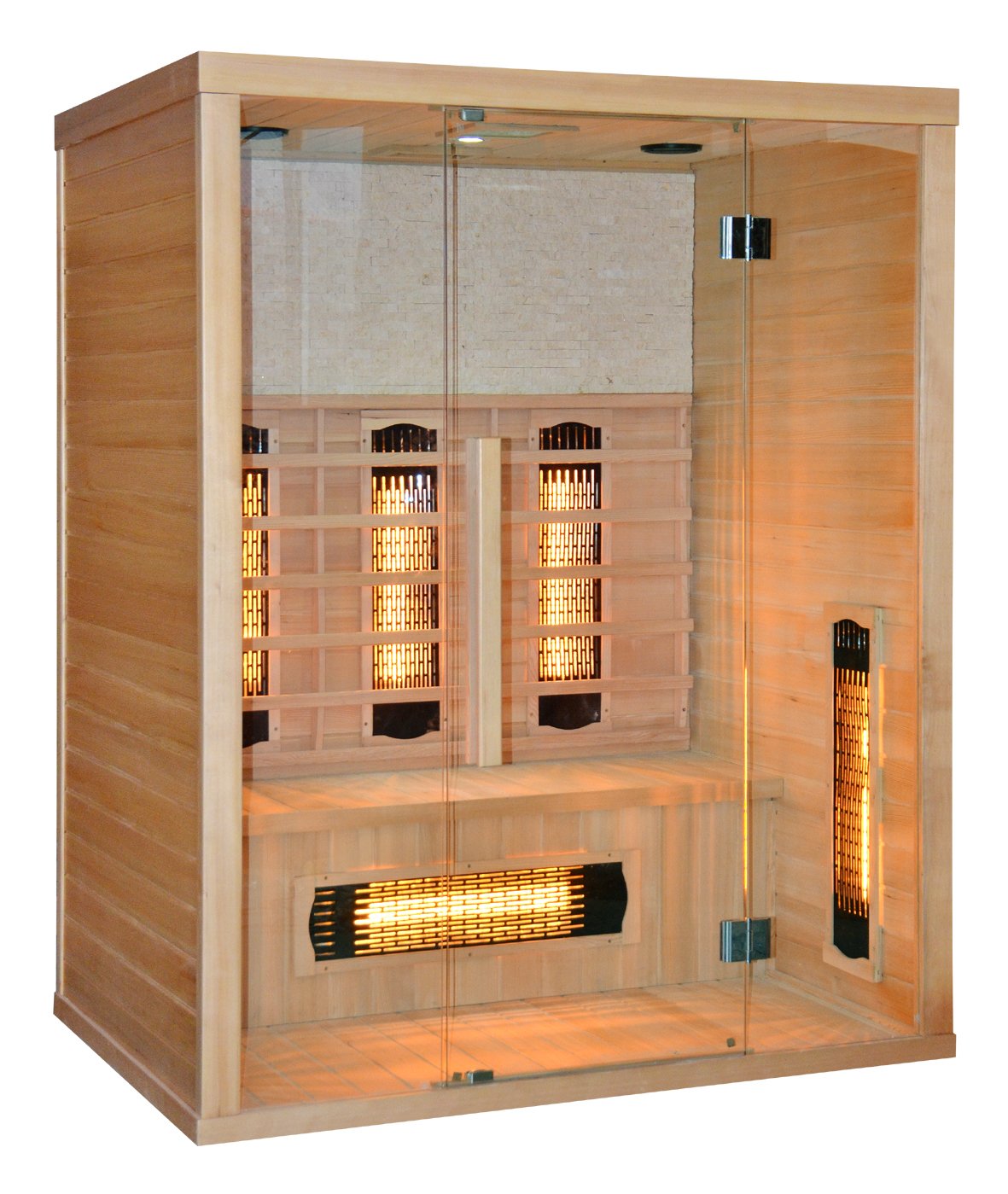 Sauna infrarossi 3-4 posti full optional 150x110x190cm Relpunt Glassine
