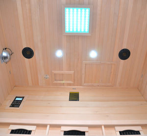 Sauna infrarossi da esterno con tegole canadesi, full optional 153x110x250cm Relpunt Nasha