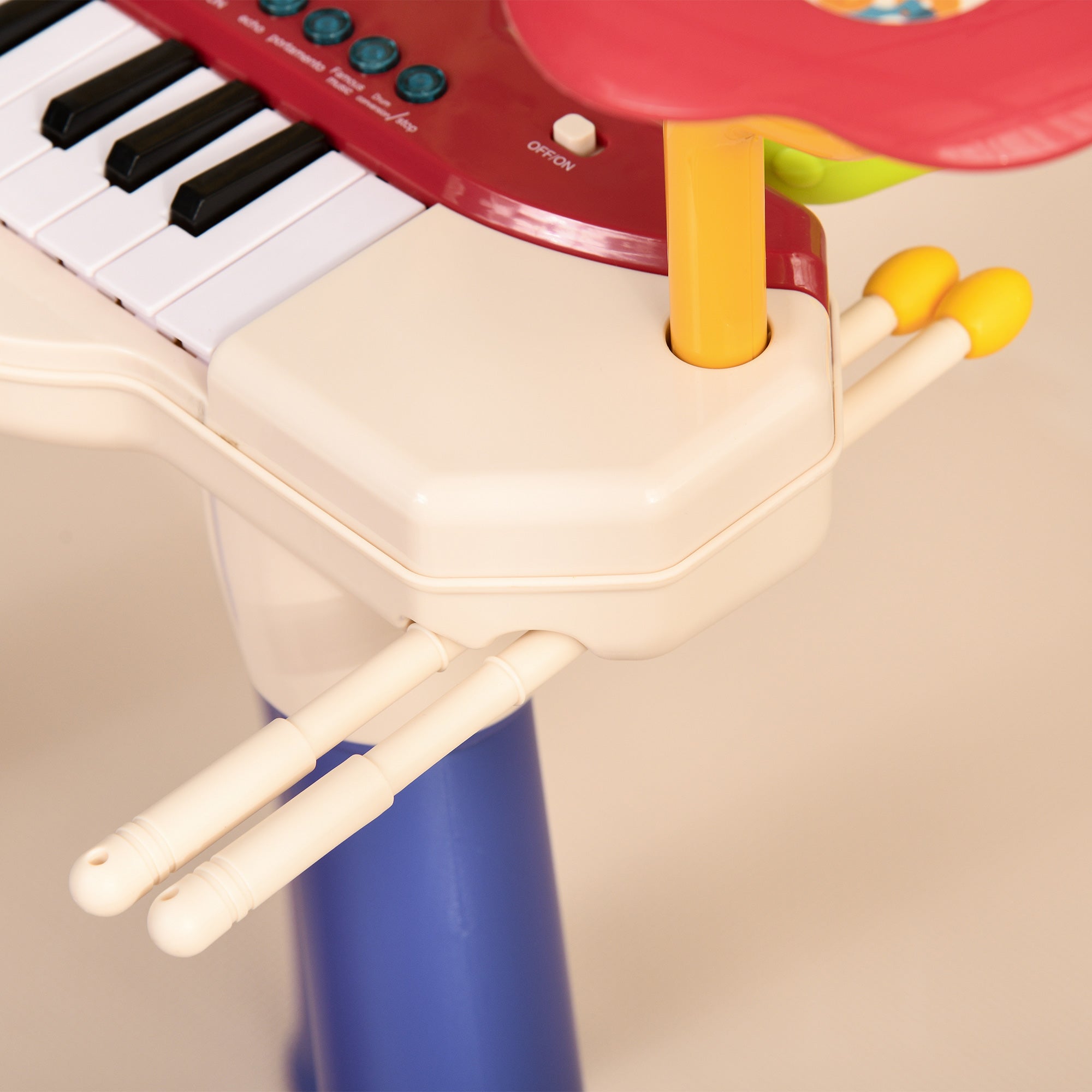 Pianola 32 Tasti  con Sgabello e Microfono Karaoke Mp3 e Registratore  Multicolore