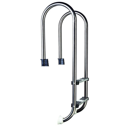 Scaletta Muro In Acciaio Inox Aisi 316l - 2 Gradini, Per Piscine Con Altezza Minima 0,90 M