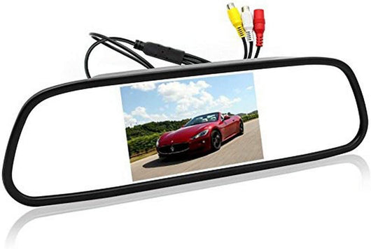 Schermo Monitor digitale TFT LCD da 5'' per specchietto retrovisore per auto, con risoluzione HD 800 x 480, per parcheggio, con 2 ingressi video, per collegare