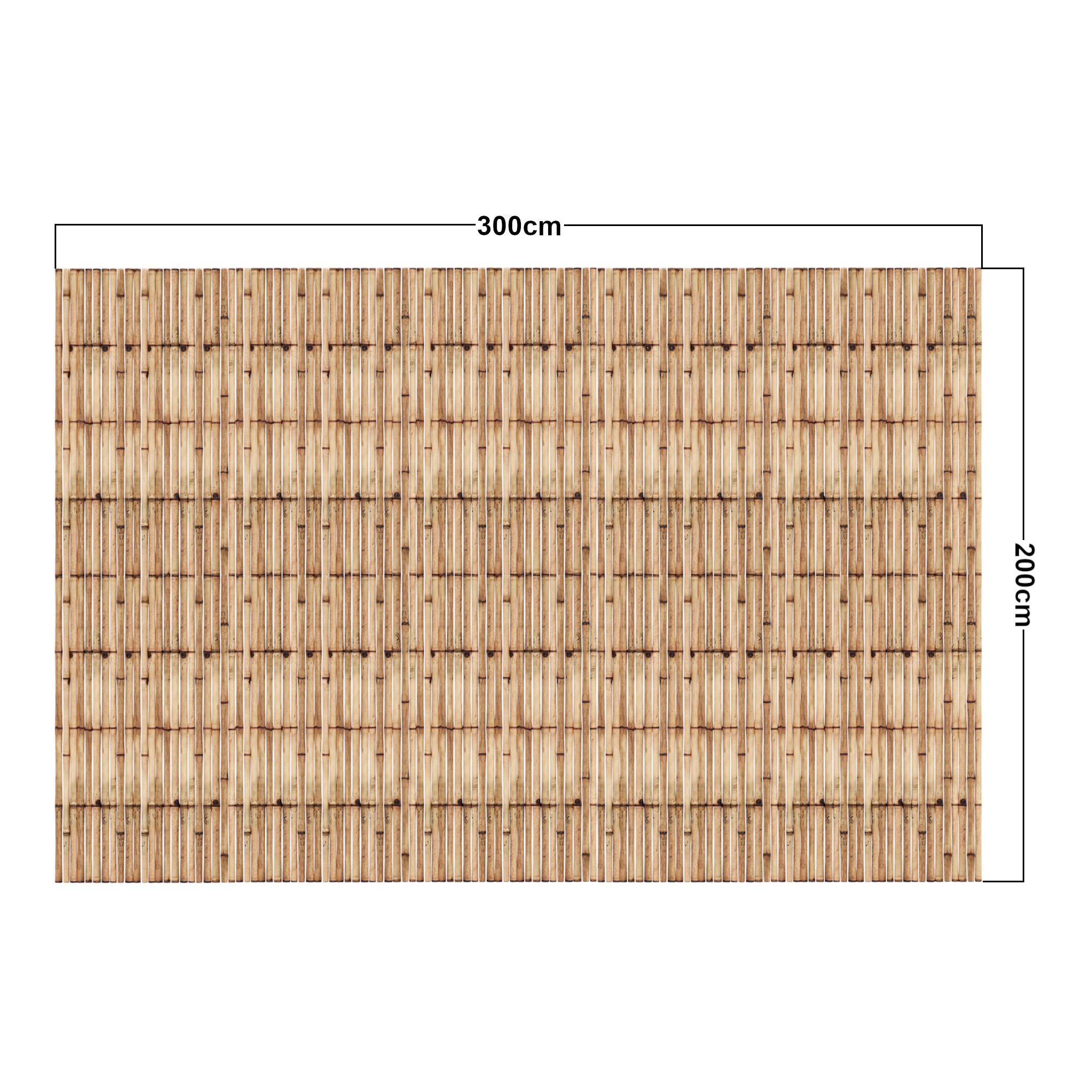 Recinzione Frangivista in Canna per Giardino Balcone Terrazza LxA 300 x 200 cm Divisorio in Effetto Naturale Frangivento