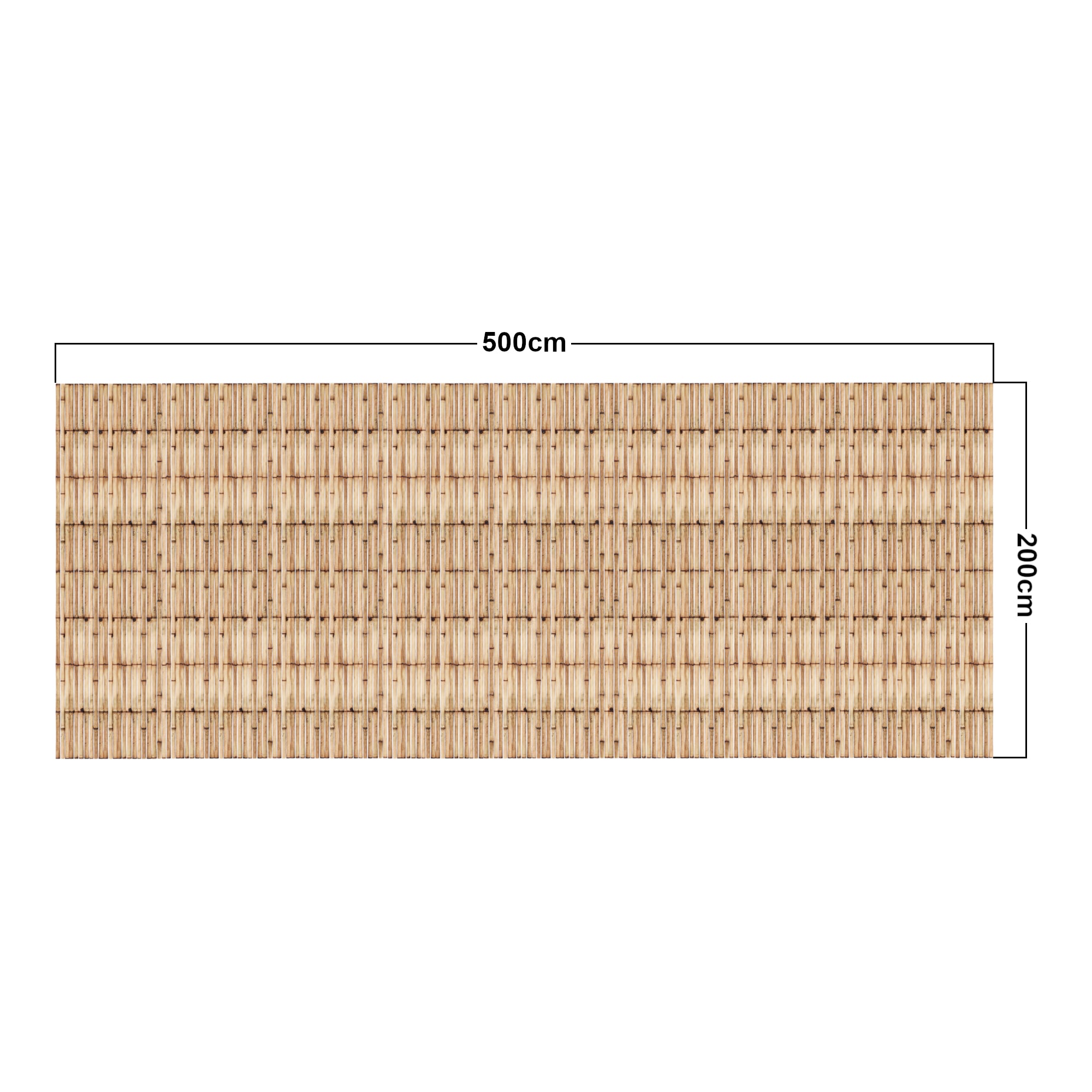 Recinzione Frangivista in Canna per Giardino Balcone Terrazza LxA 500 x 200 cm Divisorio in Effetto Naturale Frangivento