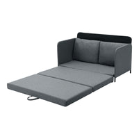 Divano Letto Estensibile Soini 1 Piazza e Mezza 120 x 186 cm Grigio scuro [en.casa]