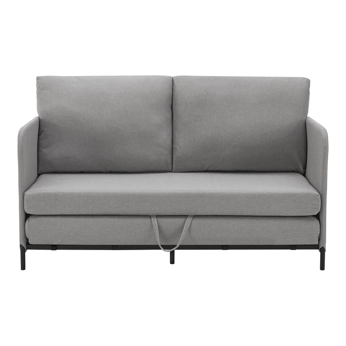 Divano Letto Estensibile Soini 1 Piazza e Mezza 120 x 186 cm Grigio chiaro [en.casa]