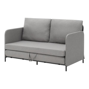 Divano Letto Estensibile Soini 1 Piazza e Mezza 120 x 186 cm Grigio chiaro [en.casa]