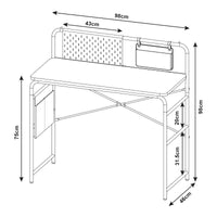 Scrivania Dyrà¸y con Piano in Effetto Rovere 98 x 46 cm [en.casa]