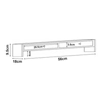 Piedistallo per Monitor Hallstahammar con 2 Cassetti 56 x 18 x 9,5 cm Bambù Naturale [en.casa]