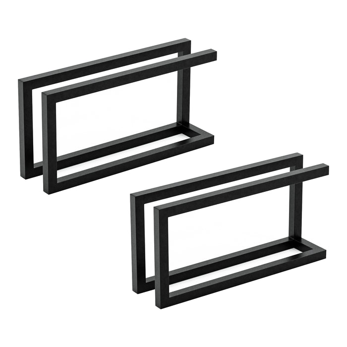 Set Kvam di 2 Supporti da Terra per Pantofole 40 x 10 x 20 cm Acciaio Nero [en.casa]