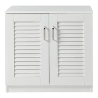 Armadio Scarpiera Là¸ten con Ante a Persiana 62 x 63 x 36 cm Bianco [en.casa]