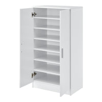 Armadio Portascarpe con 7 Scomparti Scarpiera 108x55x35 cm Bianco [en.casa]