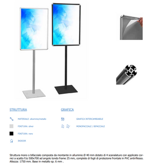 Porta Comunicazioni con cornice 50 x 70 linea Q System