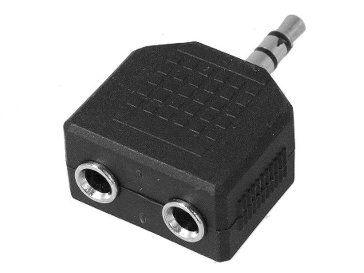 Sdoppiatore Audio 3,5mm Da Spina Jack 3,5mm a 2 Prese 3,5mm