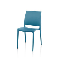 Sedia Curtis polipropilene blu petrolio design ergonomico