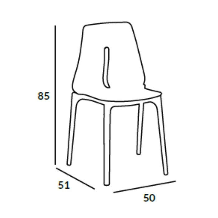 Sedia Oblong polipropilene antracite