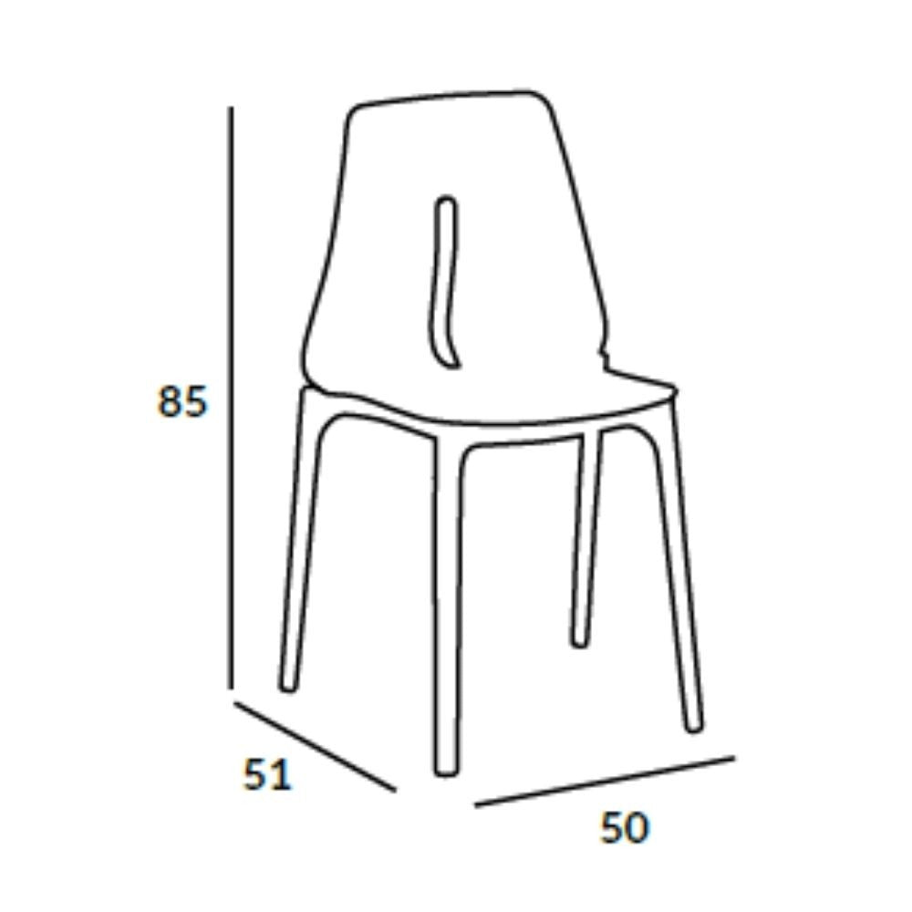 Sedia Oblong polipropilene petrolio