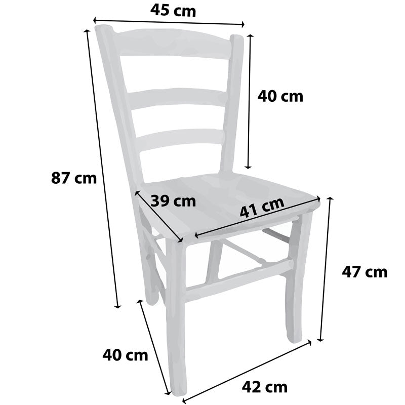 Sedia Paesana Massello Laccata Bianco