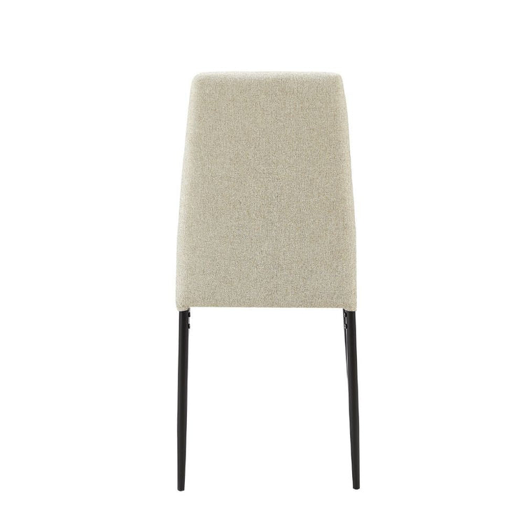 Sedia da pranzo Adara in tessuto beige