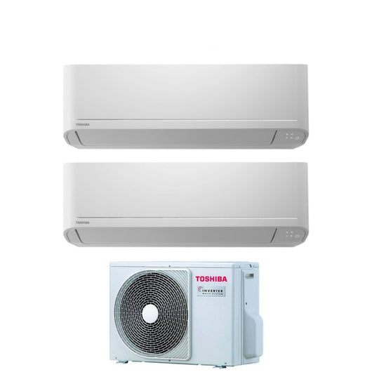 Climatizzatore Condizionatore Toshiba Dual Split Inverter serie SEIYA 10+13 con RAS-2M18U2AVG-E R-32 Wi-Fi Optional 10000+13000