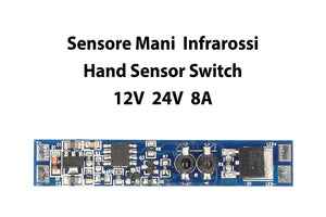 Sensore Movimento Mani 12V 24V 8A Per Profilo Alluminio