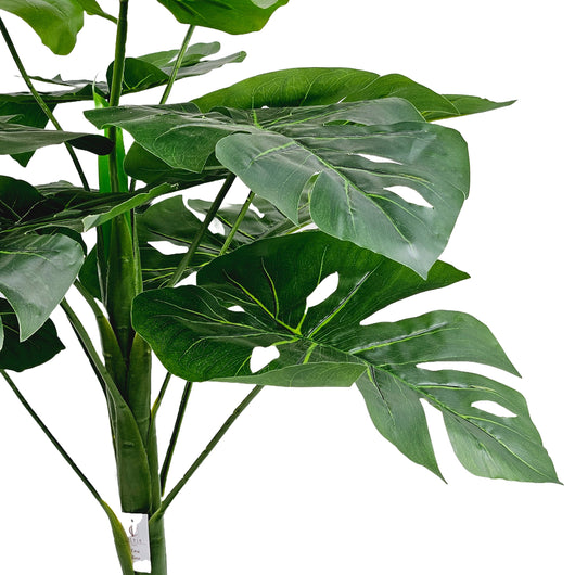 Pianta artificiale Filodendro Philodendron 100 cm con vaso in plastrica