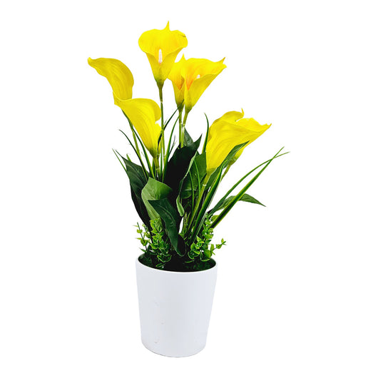 Pianta artificiale Calla cm 40, gialla - P11-G