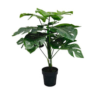 Pianta artificiale Filodendro Philodendron 100 cm con vaso in plastrica