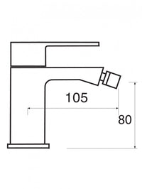 Set 3 Miscelatori lavabo, bidet, doccia, scarico click-clack, cromo Keller taps Sky