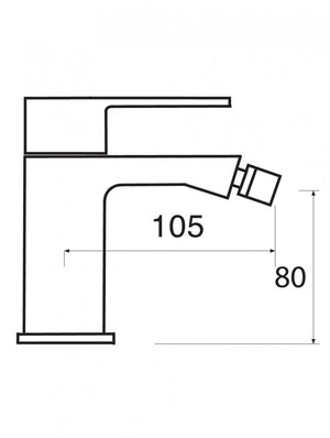 Set 3 Miscelatori lavabo, bidet, doccia, scarico click-clack, cromo Keller taps Sky