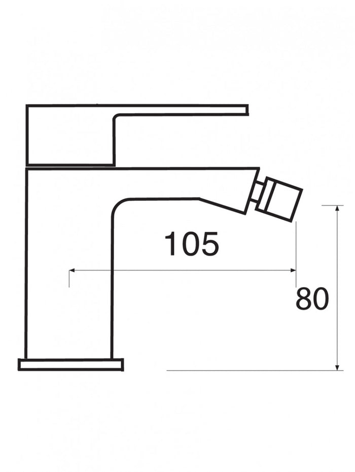 Set 3 Miscelatori lavabo, bidet, doccia, scarico click-clack, cromo Keller taps Sky