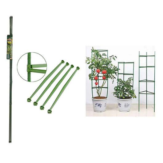 Set di Supporto Piante Sostegno per Pomorodori Rampicanti Vite Riutilizzabile Bastoni Plastificati 1,1x180x30cm