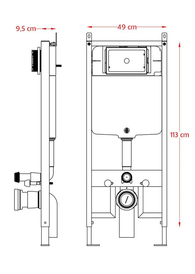 Set sostegno wc e bidet sospesi da incasso completo di cassetta scarico placca e accessori Sicena