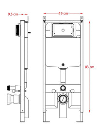 Set sostegno wc e bidet sospesi da incasso completo di cassetta scarico placca e accessori Sicena