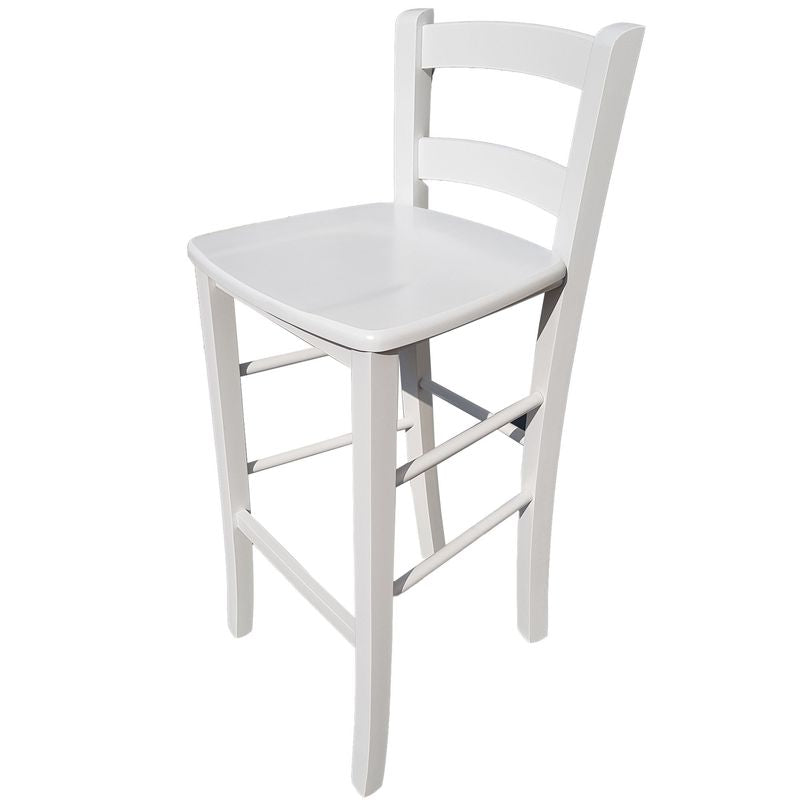 Sgabello Snack Seduta Massello h67 Bianco