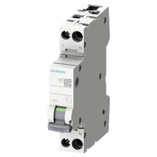 Siemens Interruttore magnetotermico siemens 16a 1p+n 4,5ka curva c 1 modulo 5SL30167