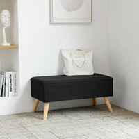 Panca Contenitore Salford Cassapanca Fondoletto 79 x 39,5 x 39,5 cm Nero [en.casa]