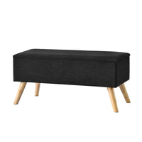 Panca Contenitore Salford Cassapanca Fondoletto 79 x 39,5 x 39,5 cm Nero [en.casa]