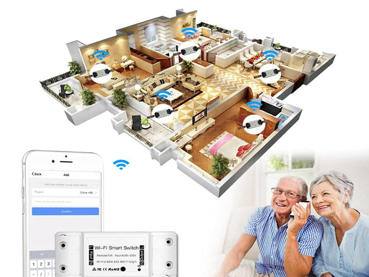 Smart Interruttore Intelligente WiFi 220V 16A 3500W Smart Switch Domestico Compatibile Con Alexa Google Home