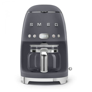 Smeg macchina da caffè 50's style in acciaio lucido grigio slate grey dcf02greu