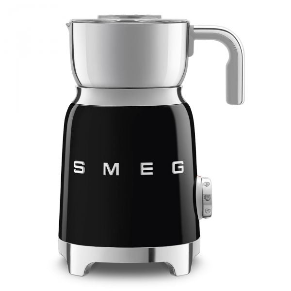 Smeg, montalatte multifunzione mff11bleu, con sistema ad induzione, 6 programmi preimpostati, una funzione manuale, caraffa removibile da 600 ml, tappo misuratore, avvolgicavo integrato, 500w, nero