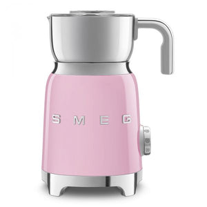 Smeg, montalatte multifunzione mff11pkeu, con sistema ad induzione, 6 programmi preimpostati, una funzione manuale, caraffa removibile da 600 ml, tappo misuratore, avvolgicavo integrato, 500w, rosa