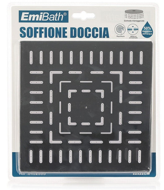 Soffione Doccia A Pioggia Quadrato 225X225mm Testa Doccia Tonda ad Alta Pressione Cromato