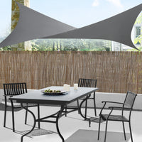 [en.casa] Tenda a Vela Parasole Oscurante Protezione Raggi UV e Vento Impermeabile Quadriforme 3m x 3m Grigio Scuro