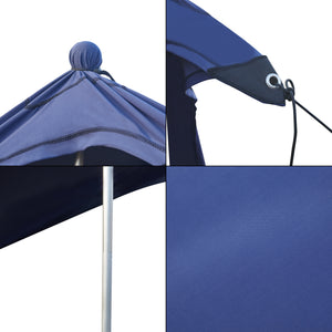 Telo Parasole a Vela Bernheze con 2 Pali 270x270x210 cm Blu pro.tec