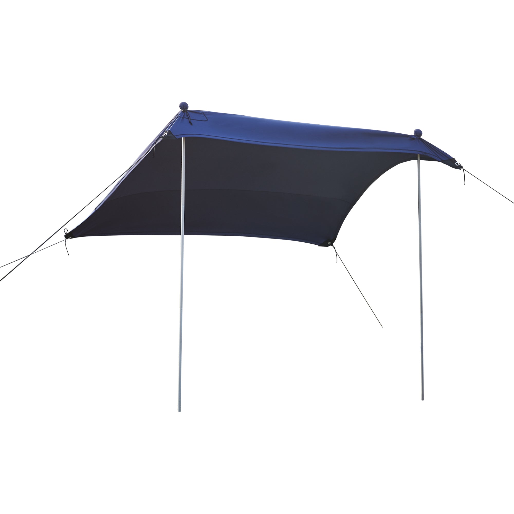 Telo Parasole a Vela Bernheze con 2 Pali 200x200x170 cm Blu pro.tec