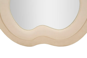 Specchio da muro cornice in velluto crema 60x4x160cm MIKI