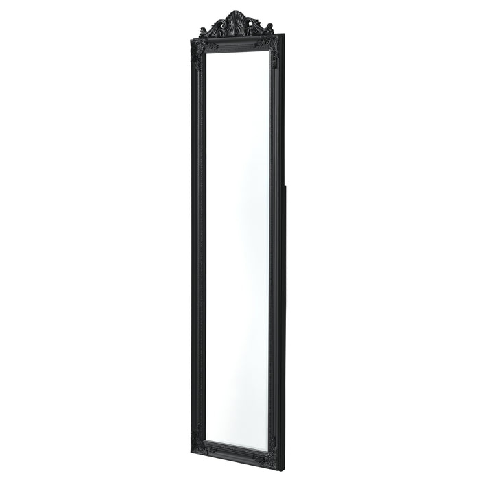 Specchio da Terra Arezzo a Figura Intera 160 x 40 cm Cornice in Eucalipto - Nero [en.casa]