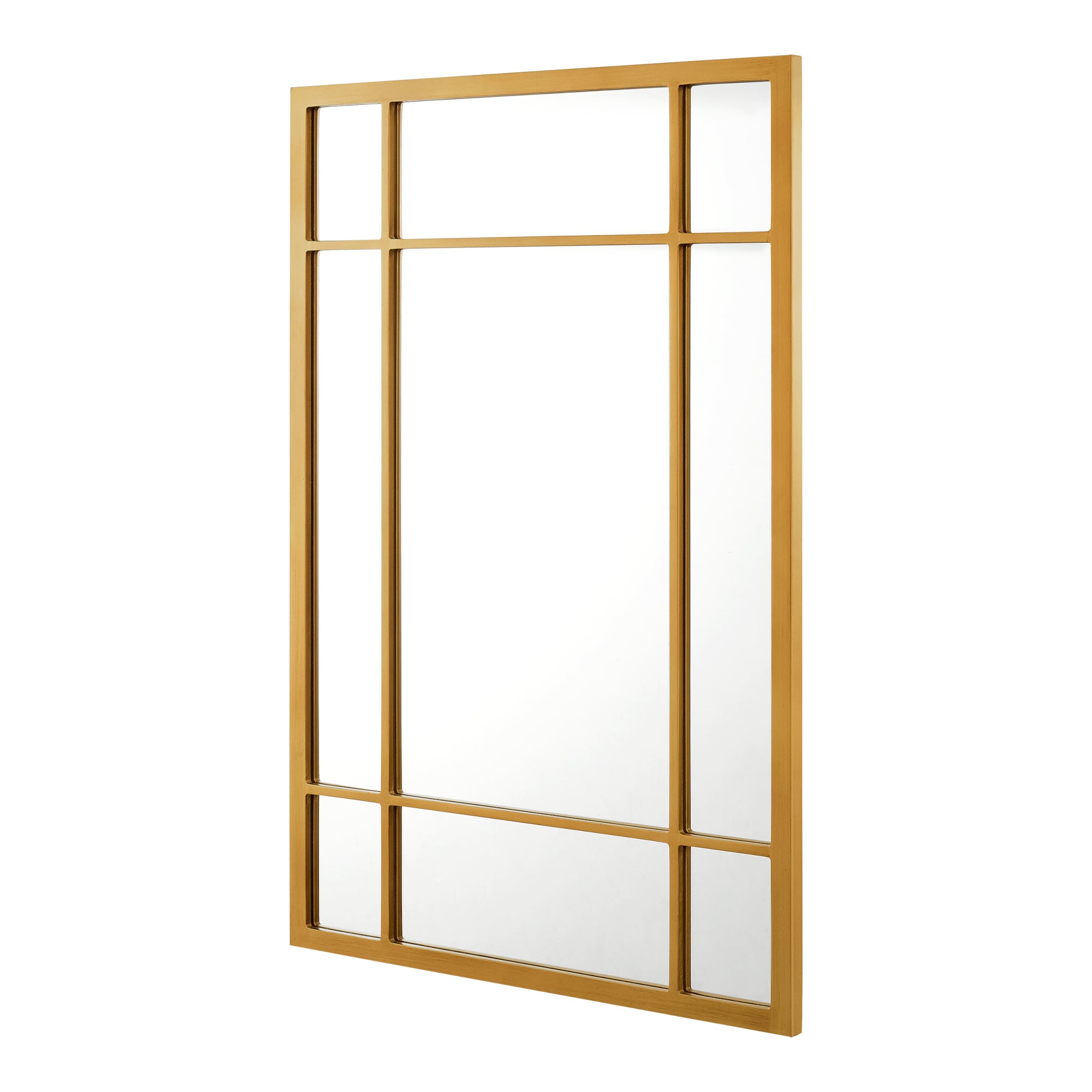 Specchio da Parete Colobraro 90 x 60 cm Rettangolare - color Oro [en.casa]