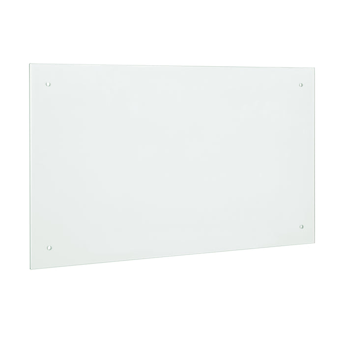 Paraschizzi in Vetro Temperato 70 x 50 cm Bianco, opaco [neu.haus]