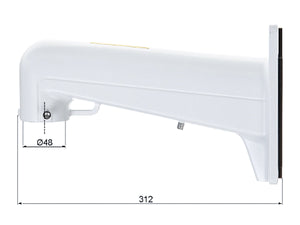 Staffa Fissaggio Supporto da Parete Per Videocamera PTZ DS1602 HYU-215N Uso In Videosorveglianza